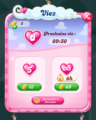 vie illimite candy crush saga